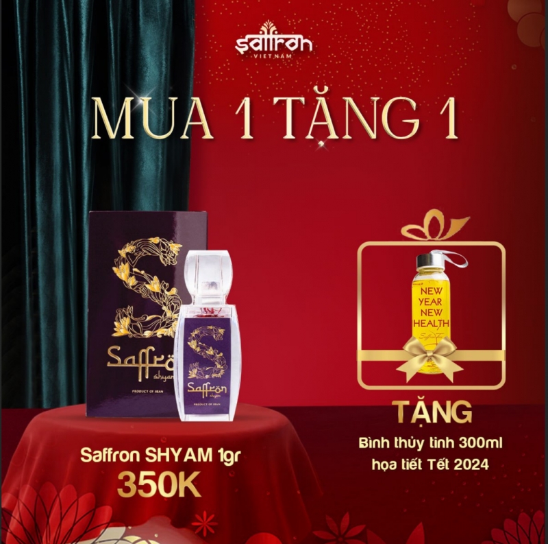 Saffron SHYAM 1Gr Nhụy hoa nghệ tây Organic